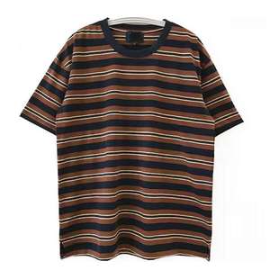 T-shirt Homme Doublé Coupe Ample Coton Premium Col Rond Manches Courtes Style Décontracté Streetwear Tendance - Product Image 1