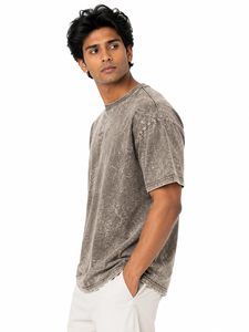 Men's Vintage Oversized <b>Tie</b>-Dye Cotton Woven T-Shirt Short Sleeve O-Neck Casual Jersey Style with Pattern Fit Regular - Product Image 5