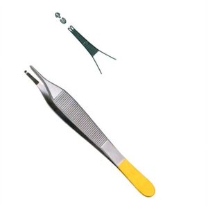 Pinzas Adson Kocher 1x2 Dientes TC Dentadas – Pinzas de Tejido con Mango Dorado de Carburo de Tungsteno para Cirugía Plástica y General - Product Image 2