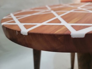 Mesa de Comedor Rectangular de Resina y Madera de Acacia Hecha a Mano de Lujo, para Hogar, Oficina, Sala de Estar, Resistente al Agua, Regalo de Jubilación, Diwali - Product Image 2