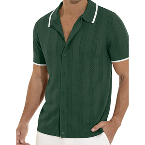 Camisas Casuales de Algodón 100% para Hombre, Transpirables, de Talla Grande, Corte Entallado, Manga Corta, Personalizadas de Alta Gama - Product Image 3