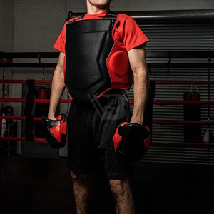 Breathable Leather Boxing Body Protector Chest Guard for MMA Kickboxing Muay Thai Taekwondo Sparring Training - Product Image 6