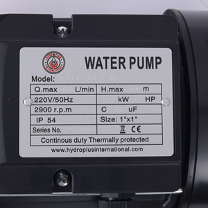 Pompe à jet haute pression Hydroplus International 1HP en acier inoxydable, surpresseur d'eau 65L/min 220V pour toutes les applications aquatiques - Product Image 5