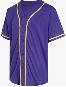 Camiseta de Béisbol Personalizada Transpirable con Logotipo Frontal, para Animadoras, con Pedrería, Cuello en V Morado, 100% Poliéster - Product Image 5