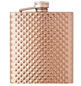 Gold Finish Copper Hip Flask Leak Proof Metal Whiskey Flask Vintage Style Portable Liquor <b>Bottle</b> for Gifting Wholesale - Product Image 4