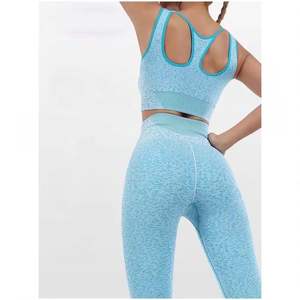 Ensembles de yoga pour femmes : Leggings de sport noirs taille haute pour adolescentes et jeunes femmes, avec soutien-gorge de sport, sublimation, collection été, fabriqués au Pakistan - Product Image 4