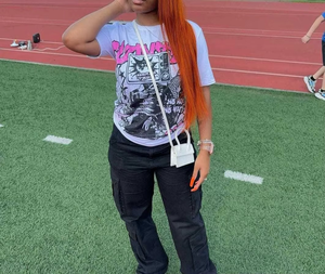 Camiseta Peeqi de Verano para Mujer, 100% Algodón, Transpirable, Ecológica, con Estampado de Dibujos Animados, Manga Corta, Holgada e Informal - Product Image 2