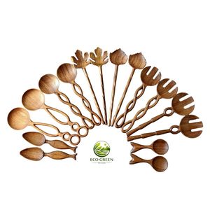 Cuchara de Postre de Madera Roja Natural, Cuchara de Café, Cuchara de Madera Hecha a Mano, Diseño Personalizado, Proveedor Directo de Fábrica de Utensilios de Cocina - Product Image 2