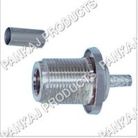 N-Buchse Crimpverbinder 50 Ohm HF-Koaxial-Panelmontageadapter mit O-Ring und wasserdichter Mutter für drahtlose Antennenanschlüsse