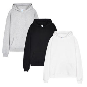 Sudadera con Capucha Negra Personalizada al por Mayor de Alta Calidad, con Logotipo Personalizado, 400G, 100% Algodón, Felpa Gruesa, Talla Grande - Product Image 6