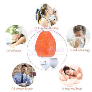 Lampe de sel de l'Himalaya en pierre naturelle, très vendue, pour chambre à coucher, lumière chaude - Product Image 4