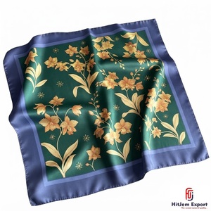 Custom Luxury <b>Silk</b> <b>Scarf</b> Printed Womens Lightweight Square Headscarf OEM ODM Manufacturer Taiwan Custom Fabric Products - Product Image 5