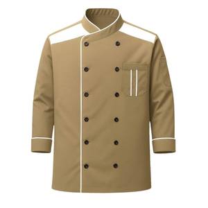 เสื้อเชฟขายส่ง ผ้าฝ้าย 100% แขนยาว ระบายอากาศได้ดี สำหรับร้านอาหาร โรงแรม ผู้ผลิต OEM ขายส่ง - Product Image 5