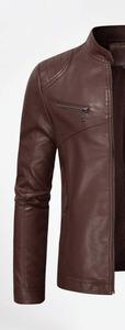 Premium Quality Men's Genuine Leather Moto Biker <b>Jacket</b> <b>Zipper</b> Closure Slim Fit Autumn Wear - Product Image 3