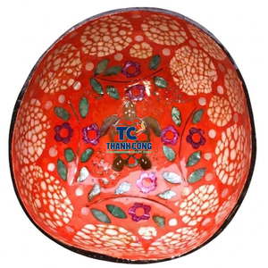 Vietnam Factory Mother of Pearl COCONUT BOWL <b>Cheap</b> Price Low MOQ Souvenir <b>Gift</b> Shell Inlay Coconut Shell Bowl Wholesale Supplier - Product Image 1