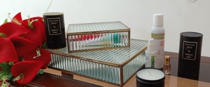 Rectangular Mirrored Glass <b>Storage</b> <b>Tray</b> with Gold Plated Frame Modern Design for Table Top Organization and Decor - Product Image 5