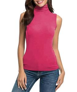 T-shirt sans manches en coton 100% tricoté à la main pour femme, col rond, couleur unie, décontracté, élégant, séchage rapide - Product Image 4