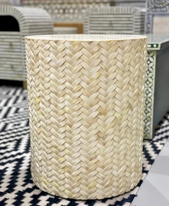 Traditional handmade side <b>stool</b> Eco-friendly villa <b>bedroom</b> <b>stool</b> Natural finish home decor Luxury <b>stool</b> for <b>bedroom</b> - Product Image 2