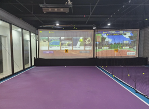 Simulador de tenis para interiores, máquinas de tenis, simulador de tenis, máquinas de entrenamiento de tenis, jaula de bateo, simulador de béisbol para interiores con pantalla - Product Image 4