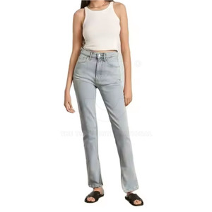 Pantalones Vaqueros Elegantes de Corte Moderno para Mujer, Mezclilla de Alta Calidad con Servicio OEM y Precio Competitivo al por Mayor - Product Image 4