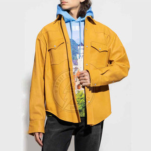 Camisas de Cuero para Hombre Transpirables a Precio Económico, Camisas de Cuero de Color Sólido de Último Diseño y Calidad Premium - Product Image 3