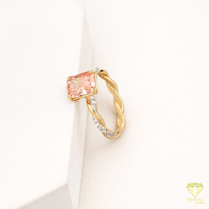 Anillo de Compromiso de Moissanita Elegante para Mujer, con Características Sofisticadas y Belleza Clásica, Disponible para la Venta al Por Mayor - Product Image 3