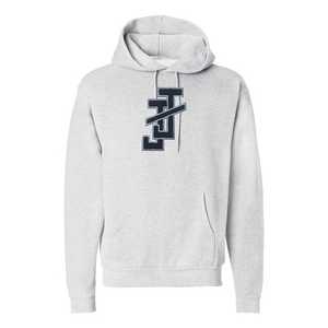 Sweat-shirt à capuche pour homme Jack and Jill, gris, en polaire, style streetwear décontracté, avec logo et poche kangourou - Product Image 1