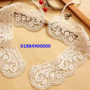 Applique décorative en dentelle florale pour col de robe, col de chemisier, accessoires de couture pour vêtements - Product Image 1