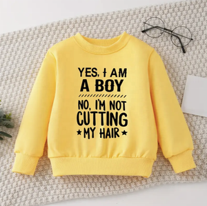 Sweat-shirt en éponge française de haute qualité pour tout-petits garçons basique blanc uni solide doux manches longues ensemble de vêtements de Style décontracté - Product Image 5