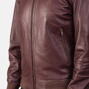 OEM Custom Genuine Sheep Leather Waterproof High Street Style Winter <b>Jacket</b> <b>Men</b> <b>Biker</b> Premium Quality Stand Collar Front Logo - Product Image 4