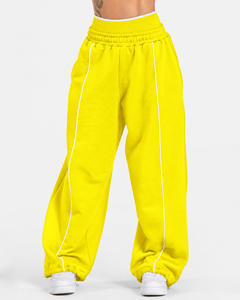 Ensemble de survêtement décontracté deux pièces pour femme avec veste zippée contrastante et pantalon large assorti - Product Image 5