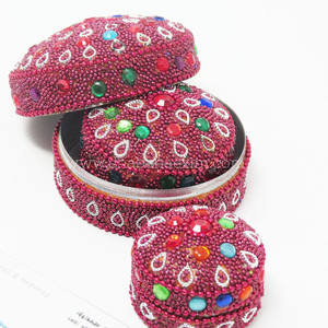 กล่องเก็บของเครื่องสำอางสุดหรูกล่องของขวัญงานแต่งงานสีเขียวสวยกล่องใส่ลูกปัดแวววาวเครื่องประดับอินเดีย - Product Image 4