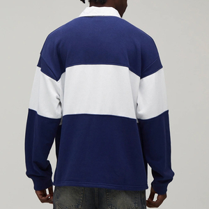 Maillot de rugby respirant personnalisé à manches longues avec logo brodé, motif uni, style Old Money pour homme - Product Image 6