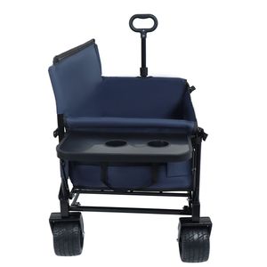 Carrello Utilitario Convertibile 3-in-1 per Carichi Pesanti fino a 227 kg, Capacità 180L, Pieghevole con Sedile e Tavolo Posteriore per Campeggio - Product Image 6