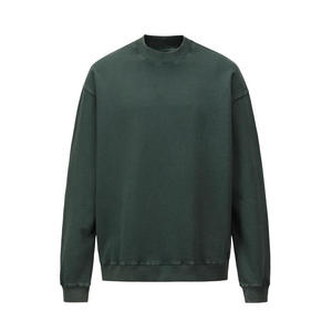 Sweat-shirt ras du cou surdimensionné brodé de LOGO personnalisé avec coton vierge polaire - Product Image 3