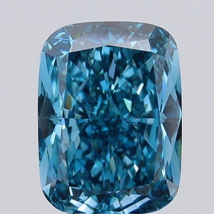 Diamant de laboratoire de 5,51 carats, taille coussin, bleu vif fantaisie, VVS2, certifié IGI, diamant CVD en vrac pour la fabrication de bijoux - Product Image 1