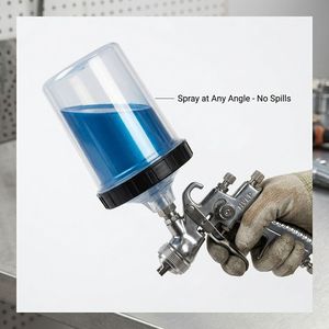 Disposable 200ml Injection Molded <b>Spray</b> Gun <b>Paint</b> Cup System for Automotive Car Refinish Touch up with Measurement Scale - Product Image 6