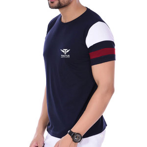 Camiseta de manga corta holgada con estampado 100% algodón para verano, camiseta de color sólido para hombre adulto. - Product Image 2