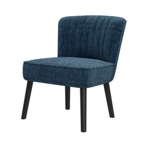 Sedia con Schienale a Conchiglia Blu Navy per Soggiorno - Product Image 6
