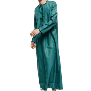 Al Haramain Jalabiya pour Hommes, Thobe en Soie Brillante, Vêtement Ethnique, Robe Islamique, Robe Arabe, Thobe Classique en Coton, Longueur au Sol, Style Kaftan - Product Image 1