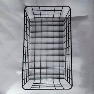 Corbeille à fruits géométrique nordique en fil métallique, panier de rangement creux en fer noir, présentoir de comptoir de cuisine pour pain et snacks, pièce maîtresse - Product Image 6