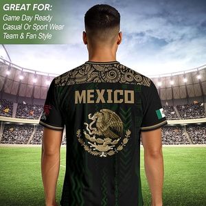 Camiseta de Fútbol para Hombre, Cuello en V, Tirantes en T, Manga Corta, Cierre con Hebilla, Secado Rápido, 100% Poliéster, Personalizada con Impresión, Venta Caliente - Product Image 4