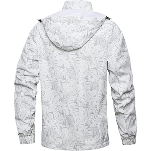Two Way <b>Zipper</b> <b>Jacket</b> <b>With</b> Chin Guard Ventilation Opening On Back Elastic Waistband Windbreaker <b>Jacket</b> - Product Image 2