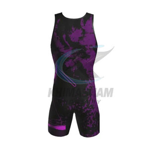 High Quality Spandex/Polyester Customizable Quick Dry Lightweight Wrestling <b>Singlet</b>-Latest Design Low MOQ for <b>Men</b> Adults - Product Image 3