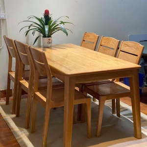 Juego de Mesa y Sillas de Comedor de Madera Maciza Moderna de la Mejor Calidad con Patas de Metal para 6 Personas, Uso en Restaurantes, Fabricante en Vietnam - Product Image 2