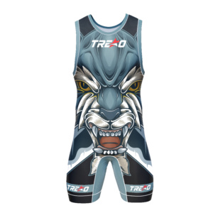 ชุดซับลิเมชั่นสำหรับนักมวยปล้ำชาย-ชุดแข่งขันทีม OEM True Star Wear - Product Image 1