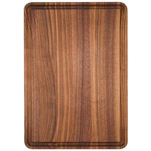 Planche à découper en bois d'acacia, épaisse, durable, compatible avec les couteaux, finition lisse, avec rainure pour les jus, idéale pour couper, servir, utilisation en cuisine - Product Image 2