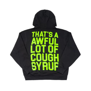 Sweat à capuche noir pour homme, coupe régulière, en jersey de coton, anti-odeur, avec poche imprimée, style streetwear, idéal pour l'hiver - Collection That's Awful Lot Cough Syrup - Product Image 4