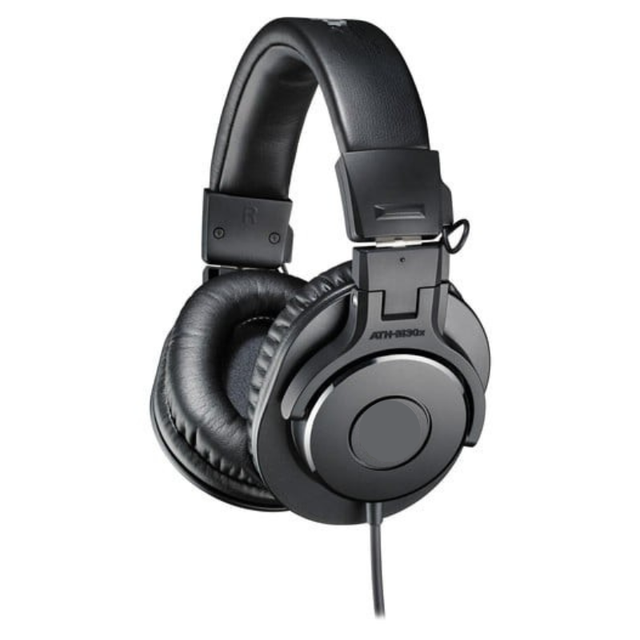 ATH-M30x Professional Foldable Studio Monitor Headphones Over-Ear Wired Headset for Gaming Active Noise Cancellation Recording