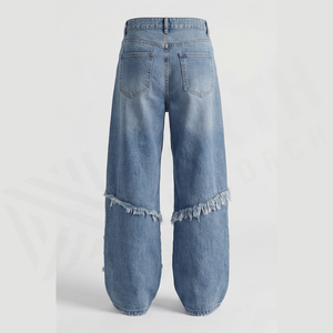 Nuevos Jeans de Corte Bootcut de Tiro Bajo Transpirables 2025 para Hombre, Jeans de Mezclilla de Corte Holgado, Celana Pria, Jeans Personalizados - Product Image 3